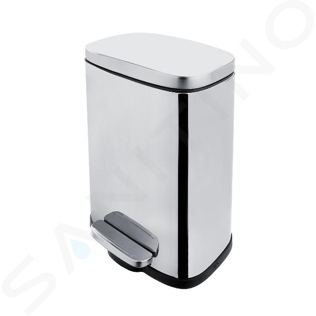 Nimco Cubos de basura - Papelera 5 L, acero inoxidable KOS 8005-18