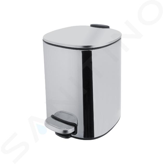 Nimco Cubos de basura - Cubo de basura 5 L, acero inoxidable KOS 9005-18