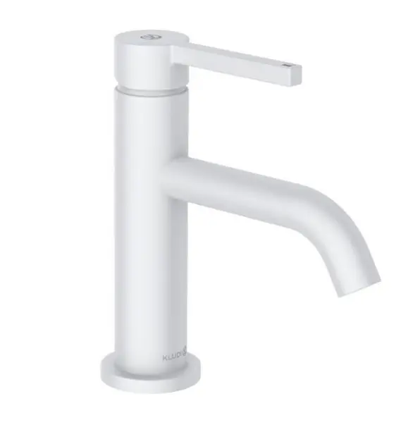 Kludi Nova Fonte - Grifo de lavabo con desagüe Push-Open, blanco mate 202665315