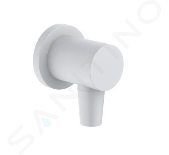 Kludi Nova Fonte - Codo de pared, blanco mate 2054353-15