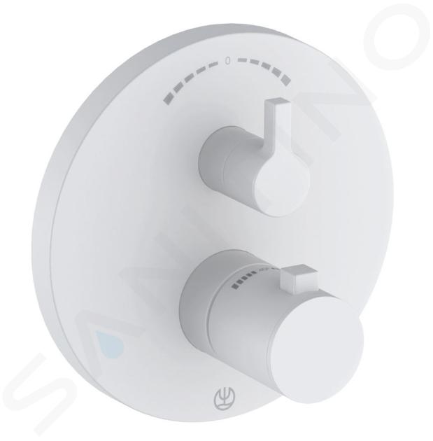 Kludi Nova Fonte - Grifo termostático empotrado para 2 dispositivos, blanco mate 208305315