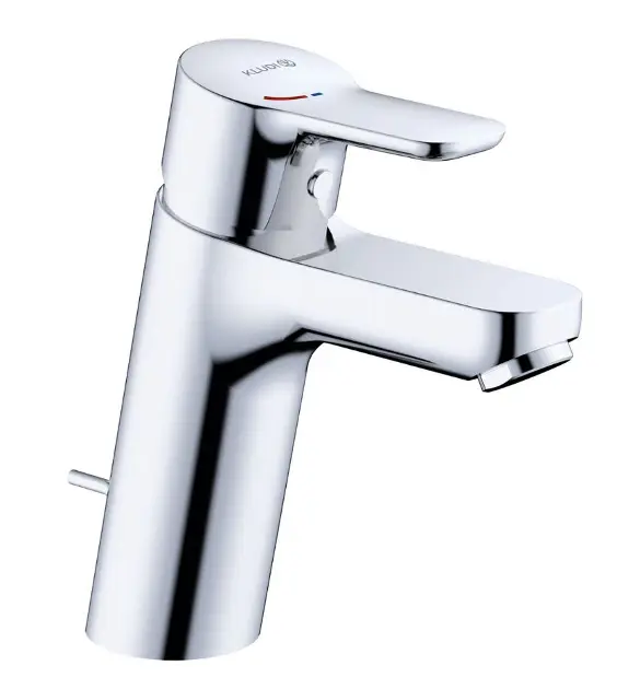 Kludi Pure&Easy - Mitigeur de lavabo, avec vidage, EcoPlus, chrome 372930565WR4