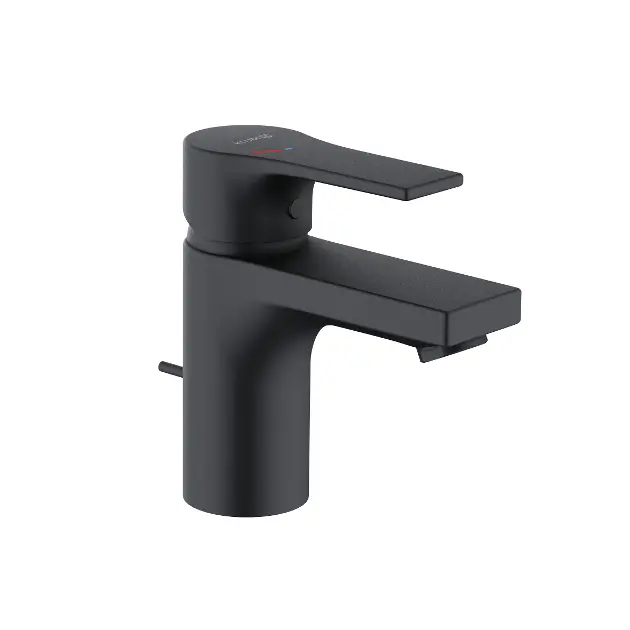 Kludi Zenta SL - Mitigeur de lavabo, avec vidage, EcoPlus, noir mat 482633965