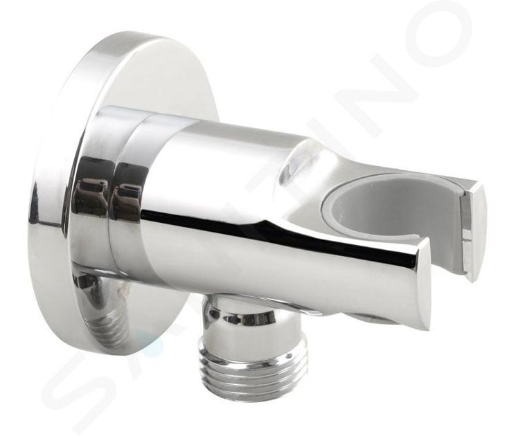 Sapho Douches - Support de douchette rond, fixe, avec prise d´eau, chrome 1205-09