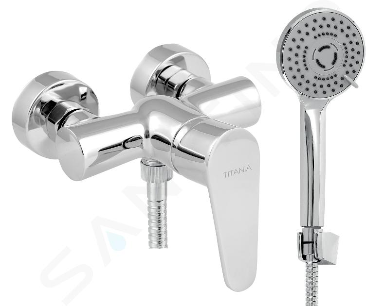 Novaservis Titania Fresh - Mitigeur de douche avec accessoires, espacement 100 mm, chrome 96065,0E