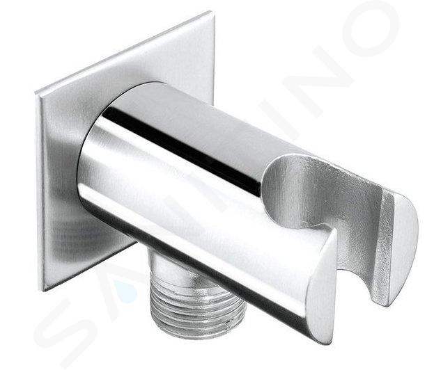 Sapho Duchas - Codo de pared con soporte, cromo AQ615