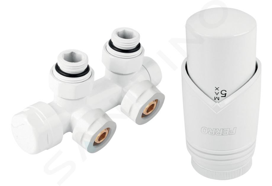 Novaservis Accesorii - Set de conectare cu conexiune centrală, pas de 50 mm, alb ZTD30WH