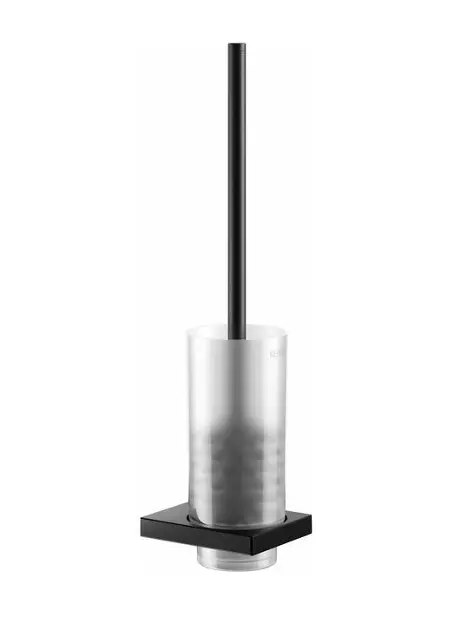 Keuco Edition 11 - WC štětka s držákem, matné sklo/matná černá 11164379000