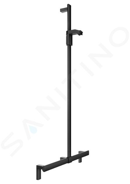 Keuco Axess - Barre de maintien avec barre de douche 70x130 cm, avec support de douche, noir mat 35014377013