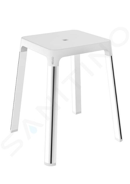 Keuco Axess - Tabouret de salle de bains, chrome/blanc 35082010051