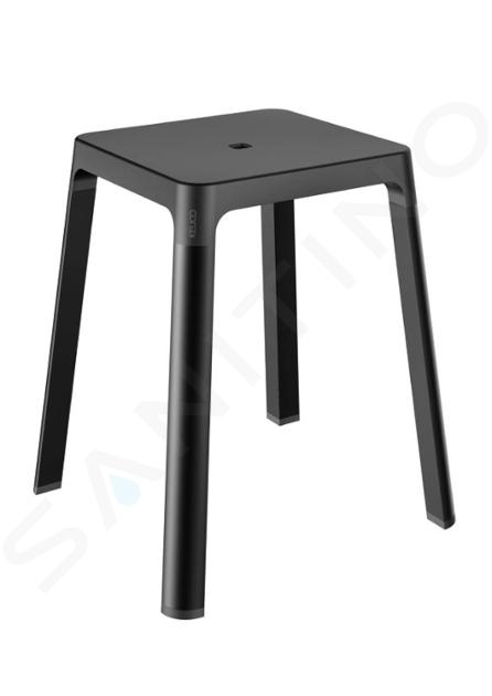 Keuco Axess - Tabouret de salle de bains, noir mat 35082370037