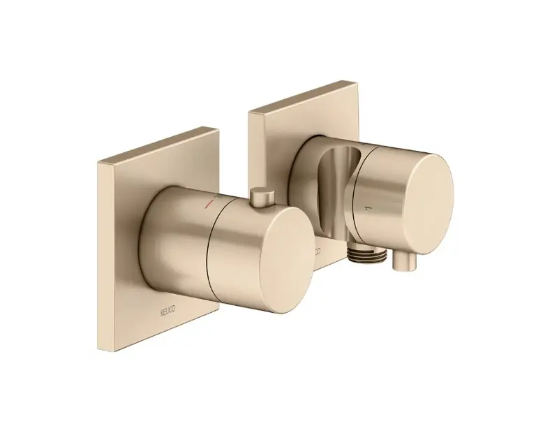 Keuco Edition 11 - Thermostatische inbouwkraan, voor 2 functies, geborsteld brons 51153031222