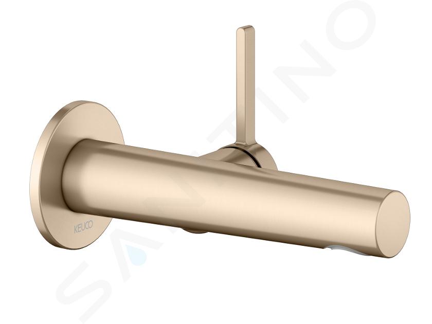 Keuco Edition 400 - Grifo de lavabo empotrado, bronce cepillado 51516030101