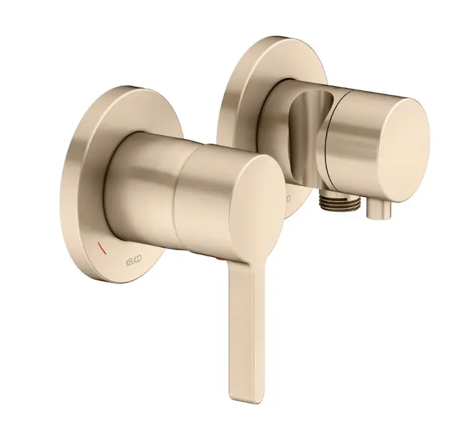 Levně Keuco Edition 400 - Baterie pod omítku pro 2 spotřebiče, kartáčovaný bronz 51551031221