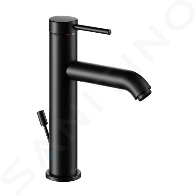 Keuco IXMO - Grifo de lavabo, con desagüe, negro mate 59501372001