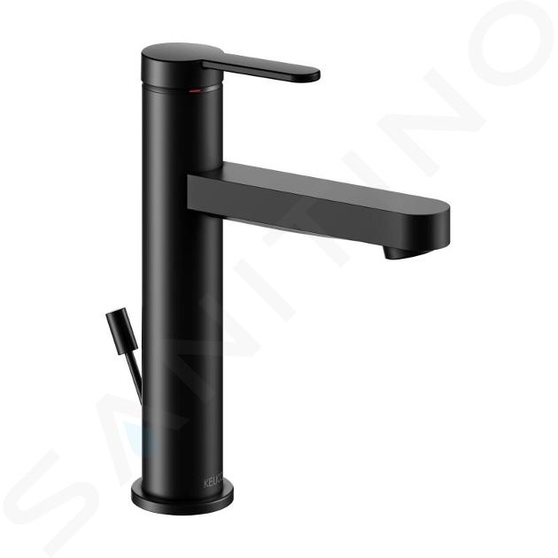 Keuco IXMO - Grifo de lavabo, con desagüe, negro mate 59501373001