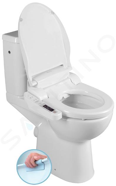 Sapho WC set - Bidet elettronico con sanitario, Rimless, SoftClose, DualFlush, bianco NB-1160D-1