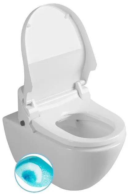 Sapho - Elektronisk bidet med keramik, SoftClose, SwirlFlush, ExtraGlaze, hvid UB-6635RU-1