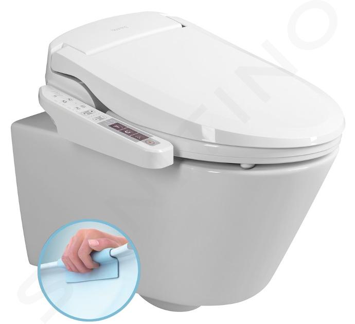 Sapho Avva - Elektronický bidet s keramikou, SoftClose, Rimless, bílá NB-1160D-3