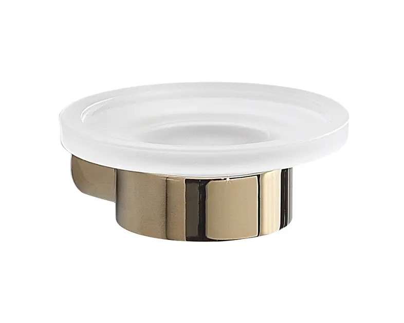 Sapho Gedy Pirenei - Seifenschale mit Halter, Gold/Glas Satin PI1187