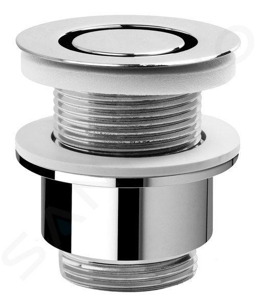 Sapho Accesorios Omp Tea - Válvula fija circular 1 1/4 ", para lavabos sin rebosadero, cromo 147.545.5