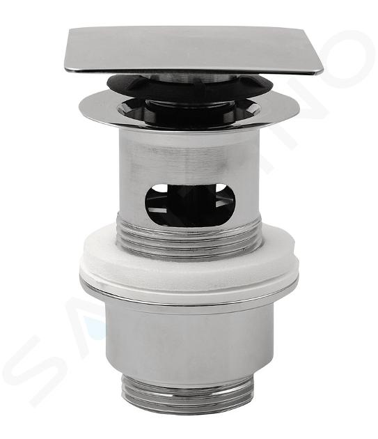 Sapho Omp Tea accessoires - Afsluitbare afvoerplug 1 1/4 ", voor wastafels zonder overloop, ClickClack, chroom 8540.360.5