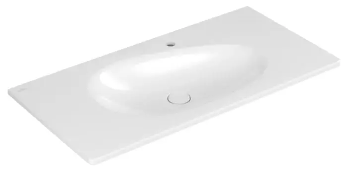 Levně Villeroy & Boch Antao - Umyvadlo nábytkové 100x50 cm, bez přepadu, otvor pro baterii, CeramicPlus, alpská bílá 4A76A2R1