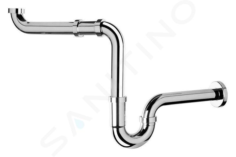 Sapho Omp Tea Siphons - Siphon de lavabo, encombrement réduit, chrome 126.013.5H