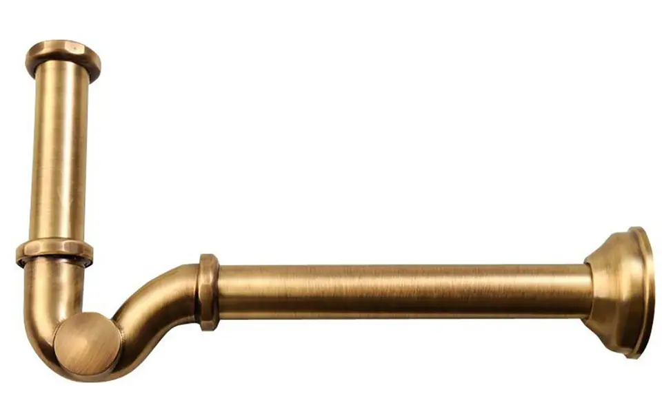 Sapho - Sifone per bidet 1"1/4, scarico 32 mm, color bronzo 9606