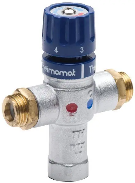 Sapho - Vană de mixare termostatată, 1/2 "M, 30-60 grade, supape de reținere TMT12MPM