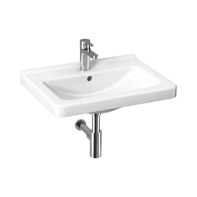 Jika Cubito - Lavabo 55x42 cm, senza foro per rubinetto, bianco H8104220001091