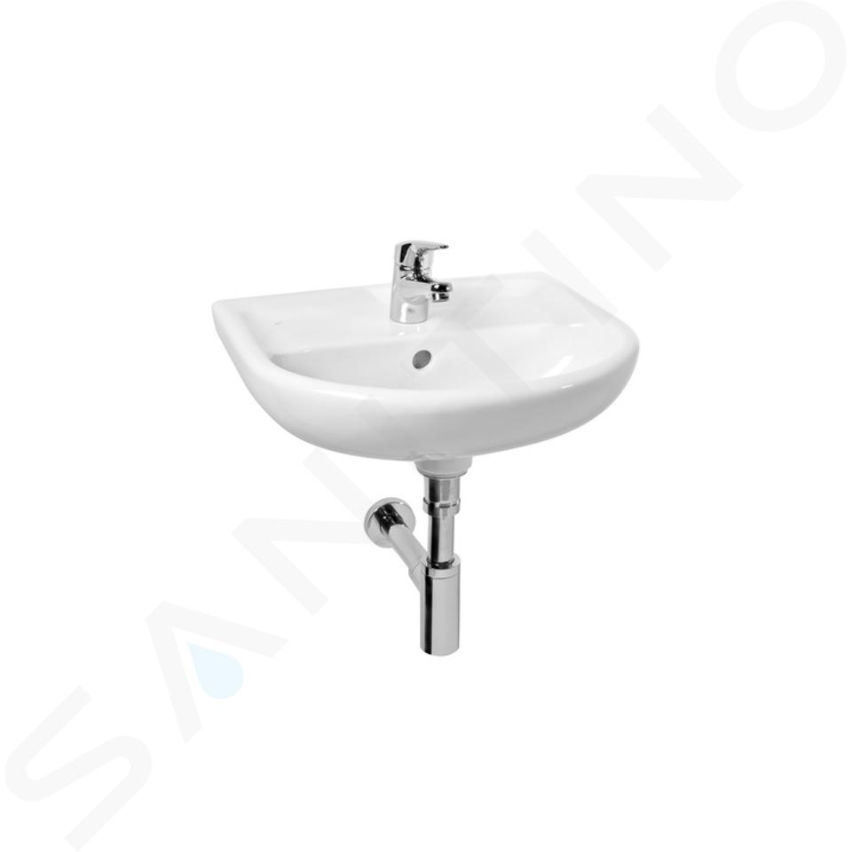 Jika Lyra plus - Lavabo 450x370 cm, con rebosadero, con abertura para grifo, blanco H8153820001041