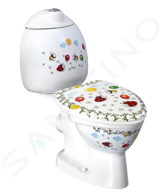 Sapho Kid - WC à poser pour enfants avec réservoir, sortie arrière, coloré CK311.400.0F