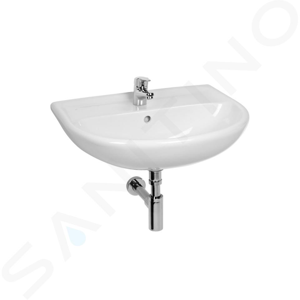 Jika Lyra plus - Lavabo 600x490 mm, con troppopieno e foro per miscelatore, bianco H8143830001041