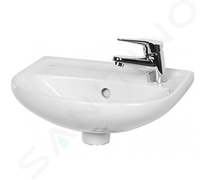 Jika Lyra plus - Lavabo 400x310 mm, con sfioratore, con foro per rubinetto a destra, bianco H8153810001061