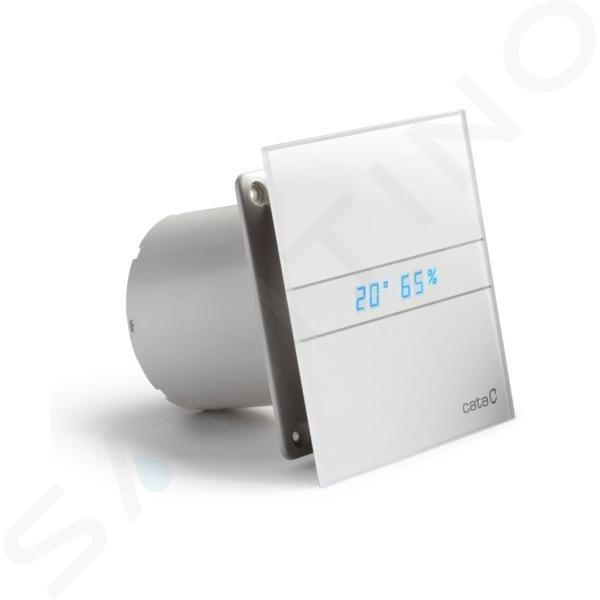 Sapho Cata E - Ventilator axial pentru baie cu sistem de ventilație automată E-100 GTH, 8 W, conducta 100 mm, alb 00900200