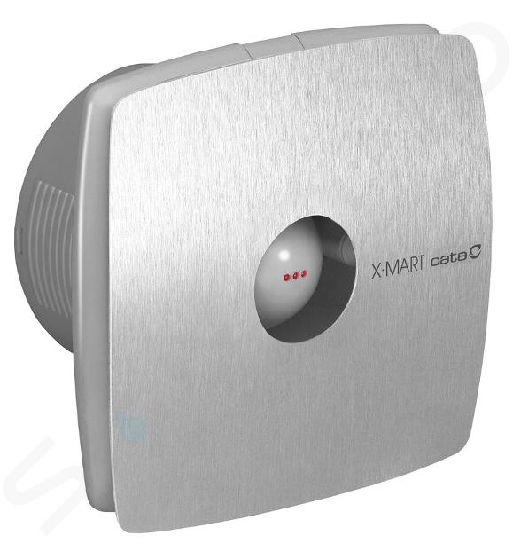 Sapho Cata X-Mart - Fürdőszobai axiálventilátor időzítővel X-MART 15T, 25W, 150 mm cső, rozsdamentes acél 01061000
