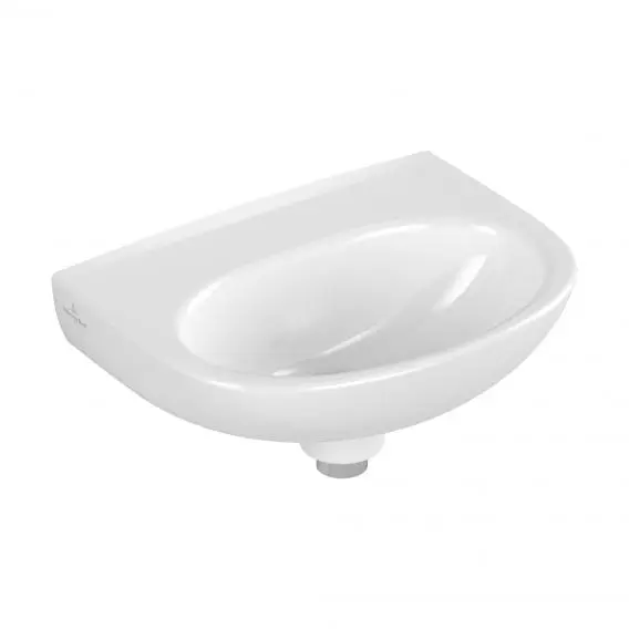 Villeroy & Boch O.novo - Lave-mains 36x28 mm, sans trop-plein, sans trou de robinetterie, blanc alpin 43403701