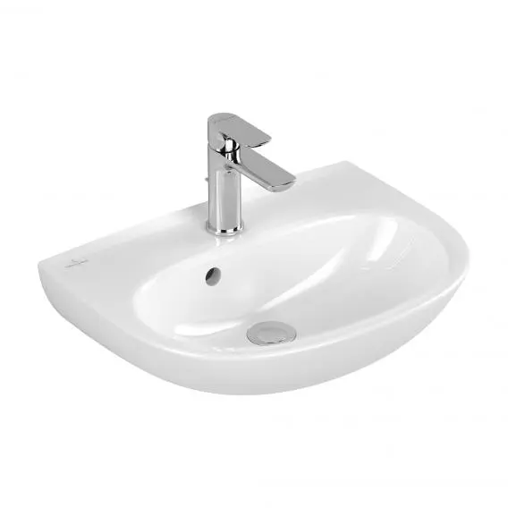 Levně Villeroy & Boch O.novo - Umývátko 50x38 cm, s přepadem, otvor pro baterii, alpská bílá 43405001