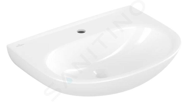 Villeroy & Boch O.novo - Lavabo 55x44 cm, sans trop-plein, trou de robinetterie, blanc alpin 4A405601