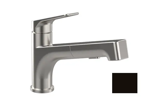 Villeroy & Boch Junis Shower - Mitigeur d'évier avec douchette extractible, noir mat 92810006