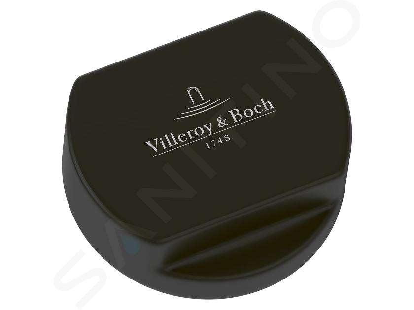 Villeroy & Boch Accesorii - Buton de control excentric pentru chiuvetă dublă, negru mat 94052506