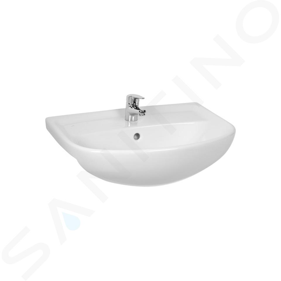 Jika Lyra plus - Lavabo 600x460 mm, con sfioratore, con foro per rubinetto, bianco H8133830001041