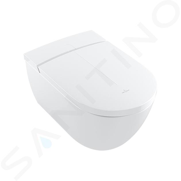 Villeroy & Boch ViClean - Elektronisches Bidet mit Keramik, Rimless, CeramicPlus, SoftClosing, alpinweiß V0E200R1