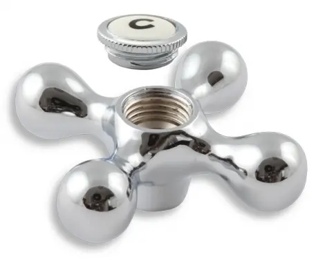 Novaservis Reserveonderdelen - Handgreep kruis compleet koud, chroom R/99100S,0