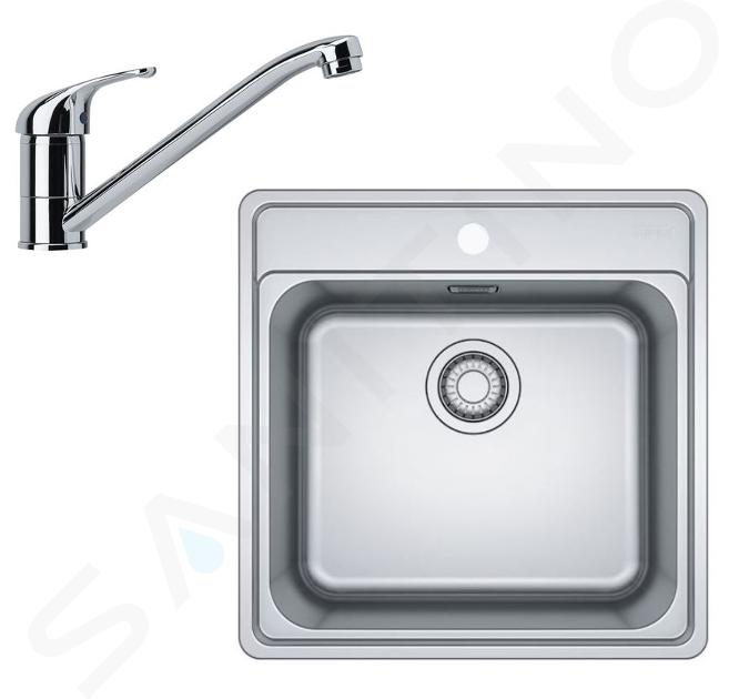 Franke Colonnes - Set de cuisine N90, évier en inox BCX 610-51 + robinet FB 250.031, chrome 101.0700.673