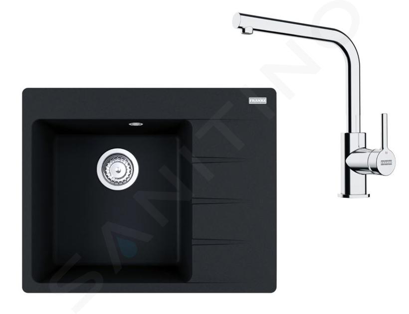 Franke Colonnes - Set de cuisine G249O, évier en fragranit CNG 611-62 + robinet FS 3230.031, onyx / chrome 114.0700.681