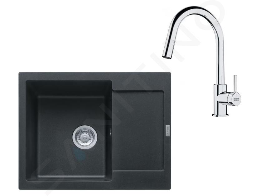 Franke Colonnes - Set de cuisine G256O, évier en fragranit MRG 611-62 + robinet  FS 3229.031, onyx / chrome 114.0700.712