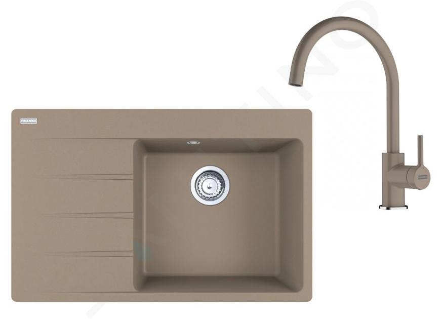 Franke Sets - Keukenset G271KA, fragraniet spoelbak CNG 611-78 TL/7 en keukenkraan FC 6018.424, cashmere 114.0700.773