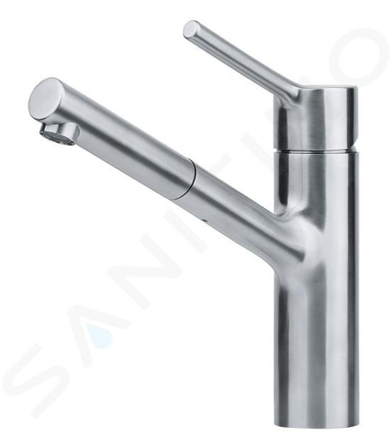 Franke Taros Neo - Mitigeur d’évier  FC 6384.501 avec douchette extractible, rabattable sous fenêtre, inox 115.0596.384